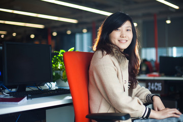 asian business woman in office