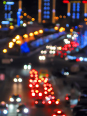 Fototapeta na wymiar abstract holiday street illuminations, traffic light diversity.