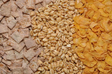 Corn flakes healthy food, three in one