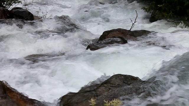 Stream rapids in Himalaya mountains, Sikkim, India