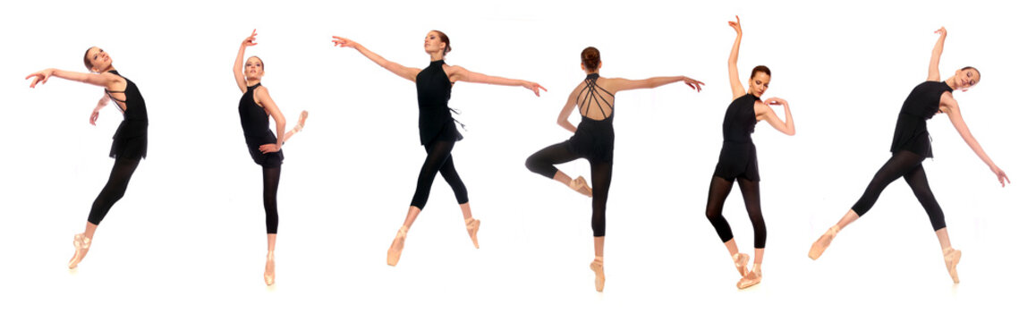 Ballet En Pointe Poses in Studio