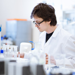 young, male researcher/chemistry student