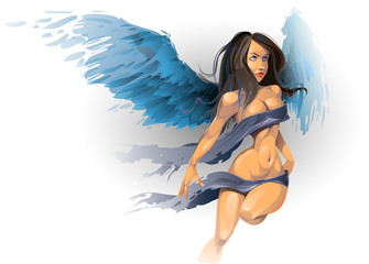 sexual angel vector illustration