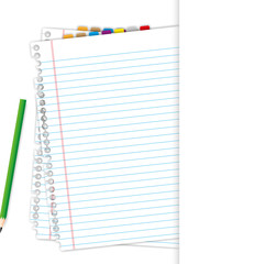 Blank document and pencil.