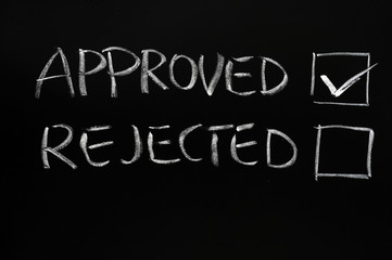 Approved and rejected checkboxes