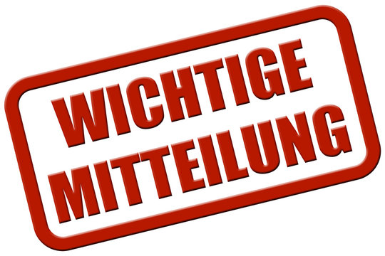 Stempel rot rel WICHTIGE MITTEILUNG