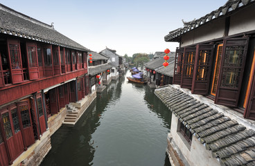 Naklejka premium Water town near Suzhou, China