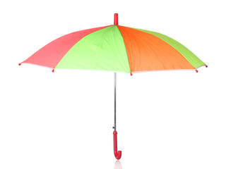 Multi-colored umbrella isolated on white