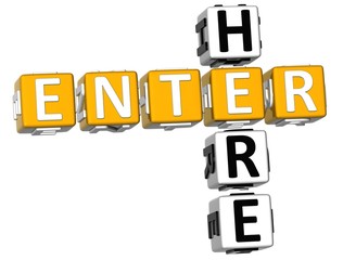 3D Enter Here Crossword