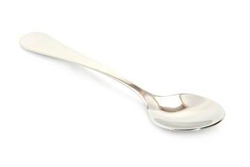 Teaspoon on a white background