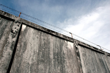 the prison walls