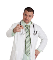 Doctor pointing at you.