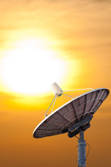 Big Satellite Dish in the Evening Sun
