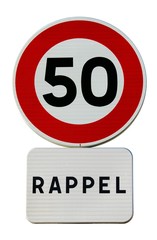 Rappel de vitesse limitée à 50 km/h