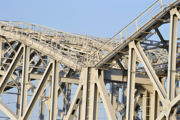 Fragment of Finland Railway Bridge at evening