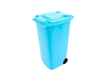 Blaue Mülltonne