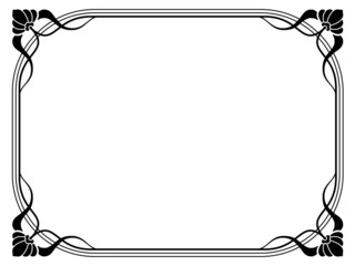 art nouveau ornamental decorative frame
