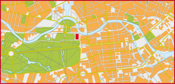 Berlin, Mitte, Tiergarten- Stadtplan