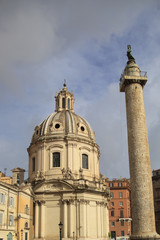 Traian column in Rome, Italy