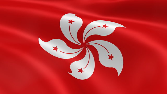 Hong Konger flag in the wind. Part of a series.