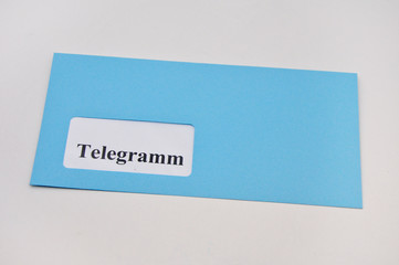 Telegramm im Briefumschlag
