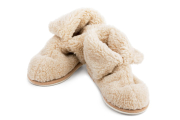 Slippers of wool