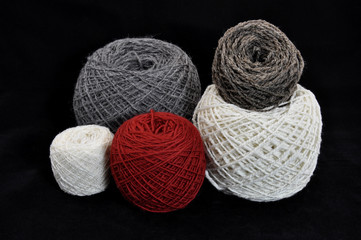 Wolle in verschiedenen Farben