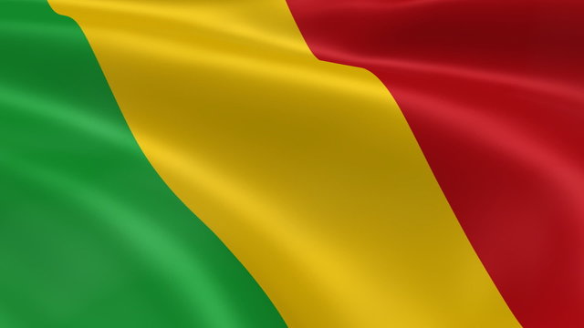 Malian flag in the wind. Part of a series.
