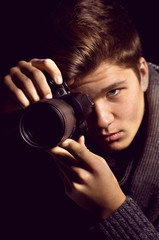 Spion beim fotografieren