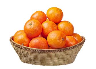 Basket with mandarins