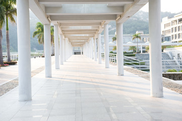 hallway and columns