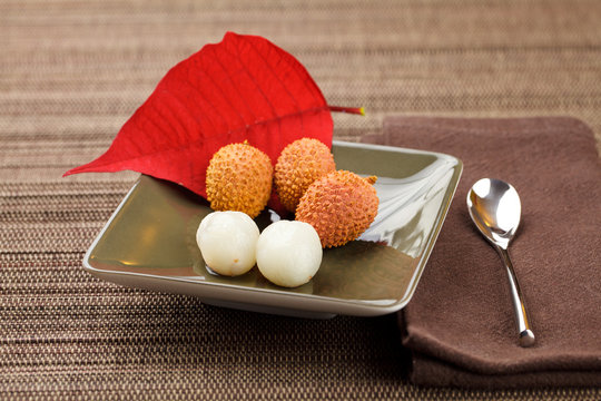 Cup of lychees