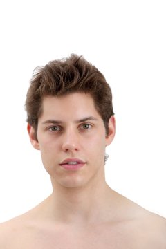 beautiful young man (white background)