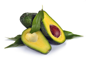 Ripe sliced avocado