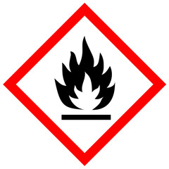 Schild Gefahrgut - Flamme
