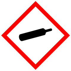 Schild Gefahrgut - Gasflasche