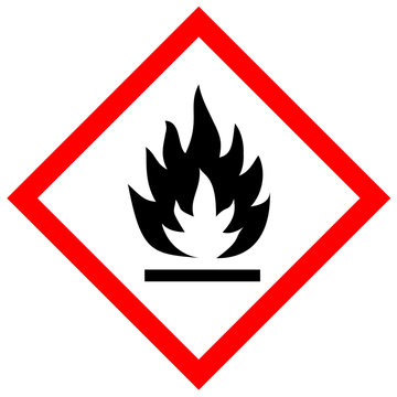 Schild Gefahrgut - Flamme