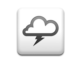 Boton cuadrado blanco simbolo tormenta