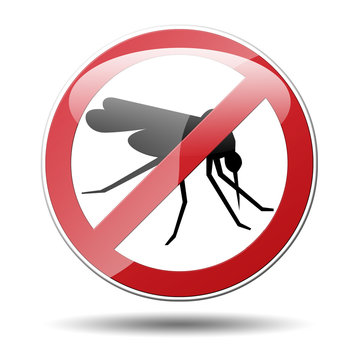 Se&ntilde;al trafico prohibido mosquito