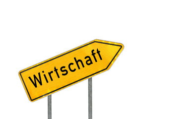 Schild die Wirtschaft im Aufschwung