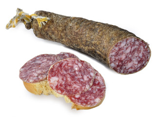 Aperitivo de salchichón ibérico.