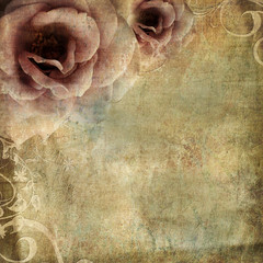 Vintage background with  roses