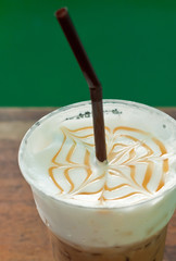 iced coffee in cafe