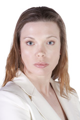 close up of a beatuiful woman - isolated background