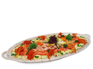 fish and seafood platter