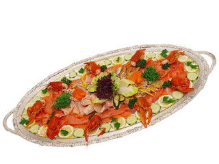 fish and seafood platter