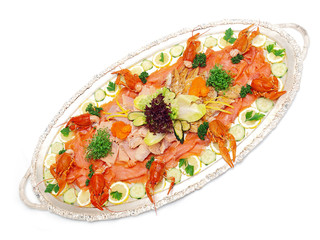 fish and seafood platter