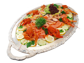 fish and seafood platter