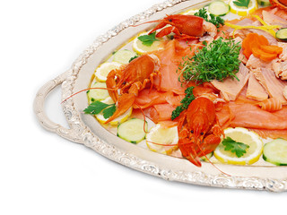 fish and seafood platter