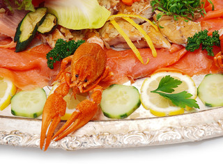 fish and seafood platter